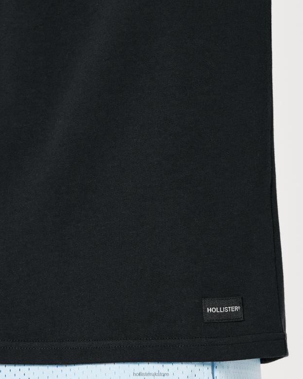 Tops Hollister Men Relaxed Cooling Tee 48820860 Black
