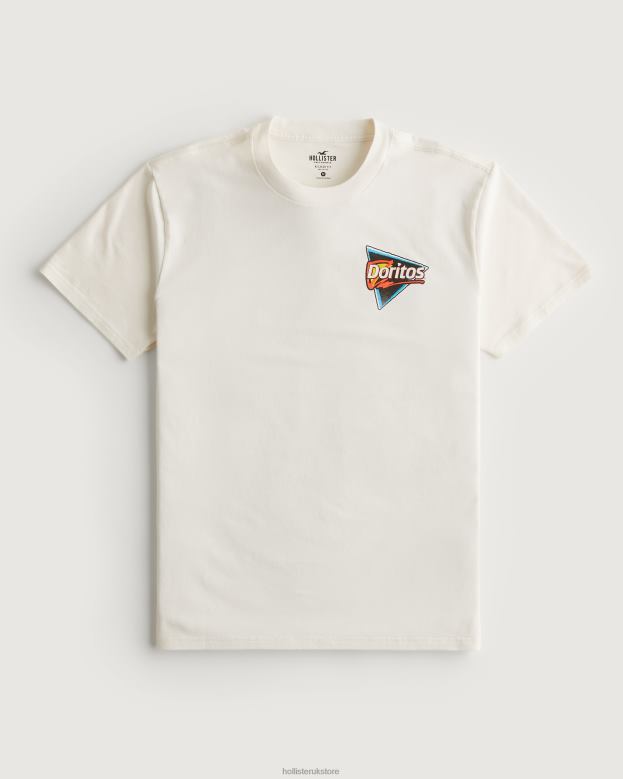 Tops Hollister Men Relaxed Doritos Cool Ranch Graphic Tee 488201007 Off White-Doritos