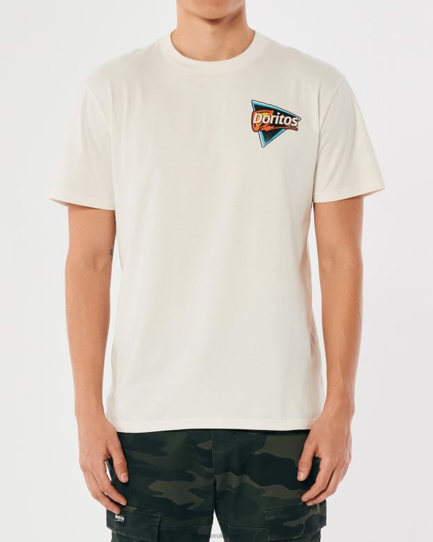 Tops Hollister Men Relaxed Doritos Cool Ranch Graphic Tee 488201007 Off White-Doritos