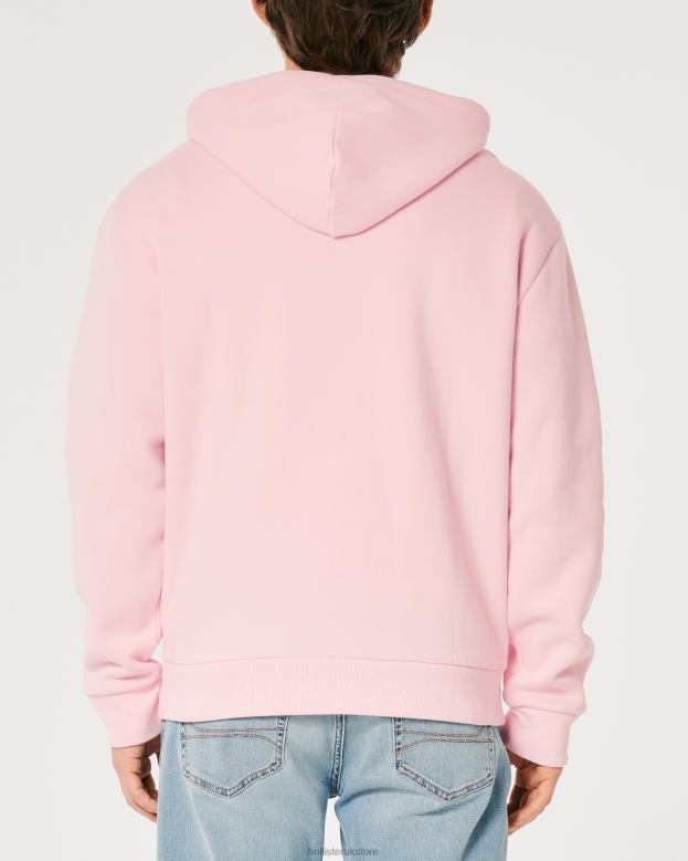 Tops Hollister Men Relaxed Hoodie 488201020 Pink