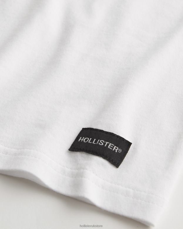 Tops Hollister Men Relaxed Pocket Crew T-Shirt 48820932 White