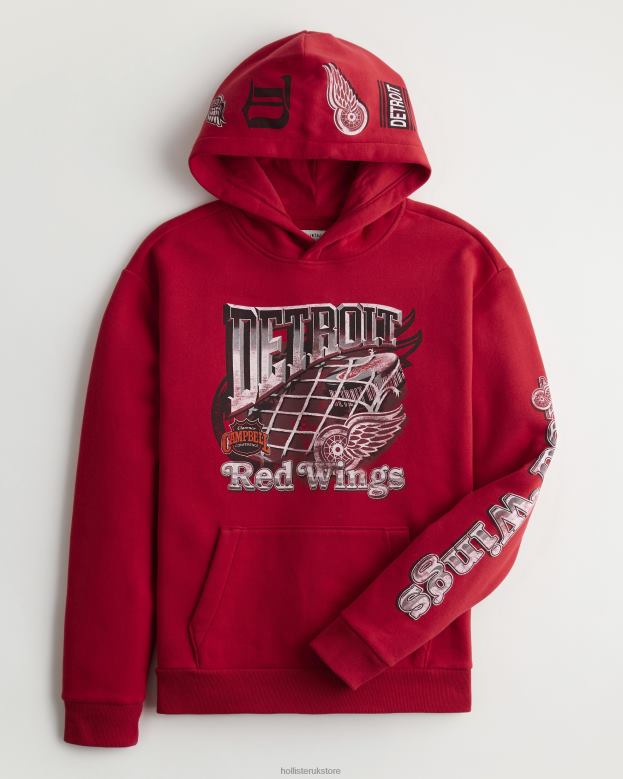Tops Hollister Men Relaxed Toronto Maple Leafs Graphic Hoodie 488201085 Blue