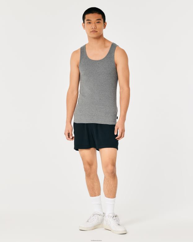 Tops Hollister Men Ribbed Tank 488201058 Heather Grey