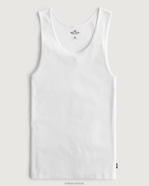 Tops Hollister Men Ribbed Tank 48820898 White