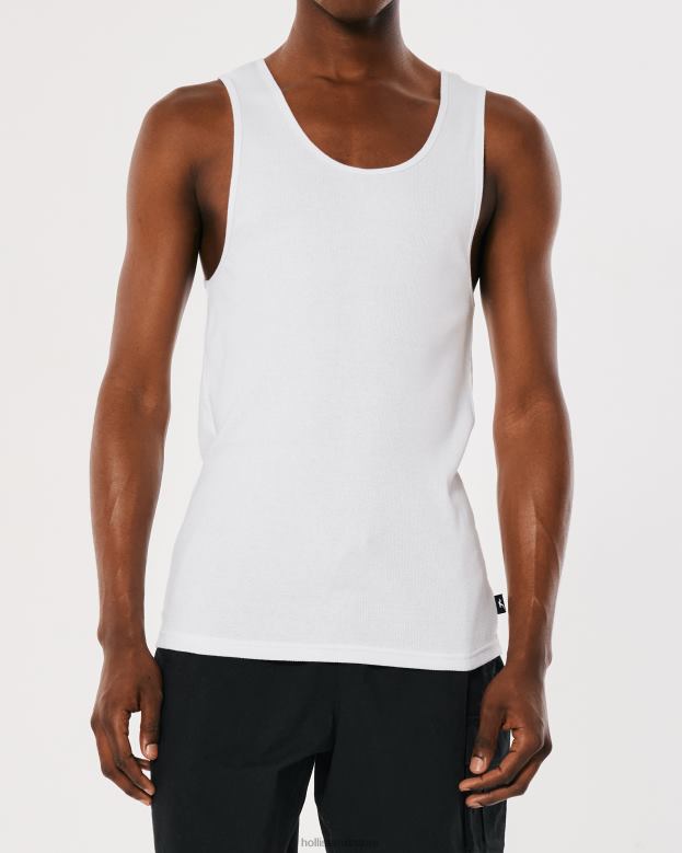 Tops Hollister Men Ribbed Tank 48820898 White