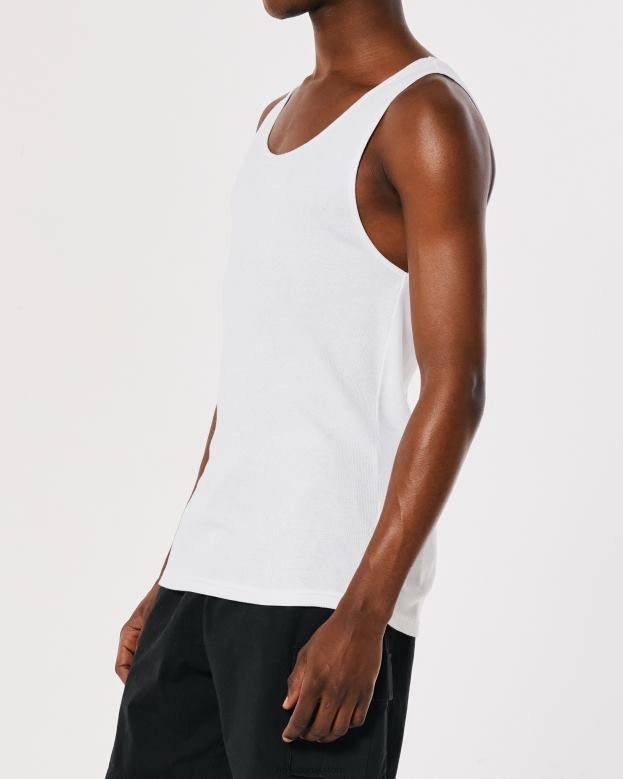 Tops Hollister Men Ribbed Tank 48820898 White