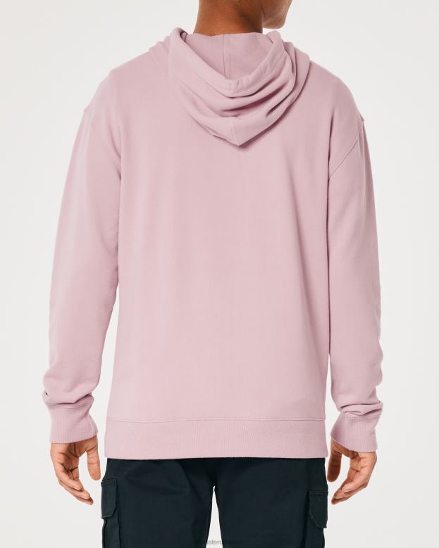 Tops Hollister Men Signature Logo Hoodie 48820832 Dark Pink