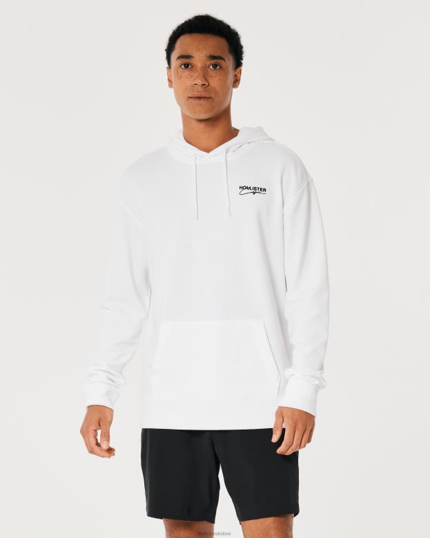 Tops Hollister Men Signature Logo Hoodie 48820871 White