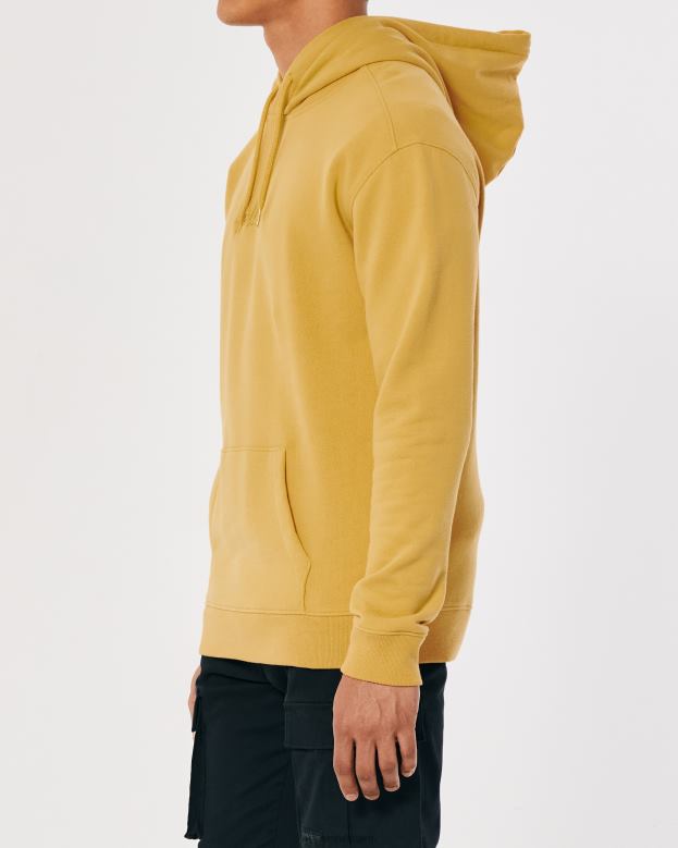 Tops Hollister Men Signature Logo Hoodie 48820872 Yellow