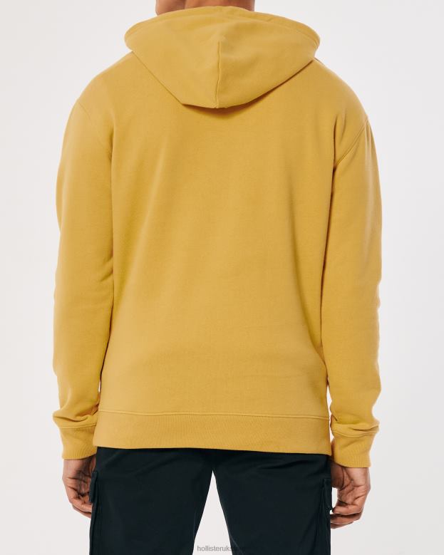 Tops Hollister Men Signature Logo Hoodie 48820872 Yellow