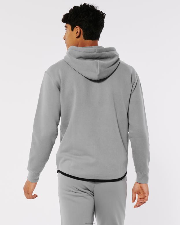 Tops Hollister Men Sport Full-Zip Hoodie 48820807 Grey