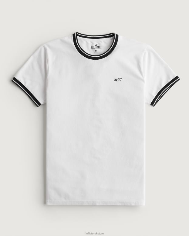 Tops Hollister Men Tipped Pique Logo Icon T-Shirt 48820886 White