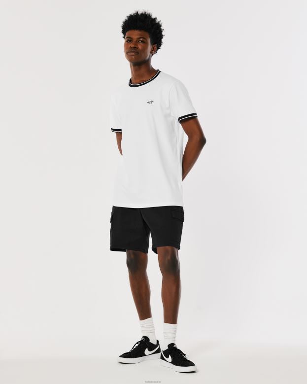 Tops Hollister Men Tipped Pique Logo Icon T-Shirt 48820886 White