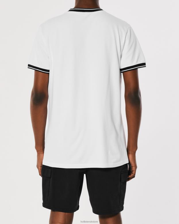 Tops Hollister Men Tipped Pique Logo Icon T-Shirt 48820886 White
