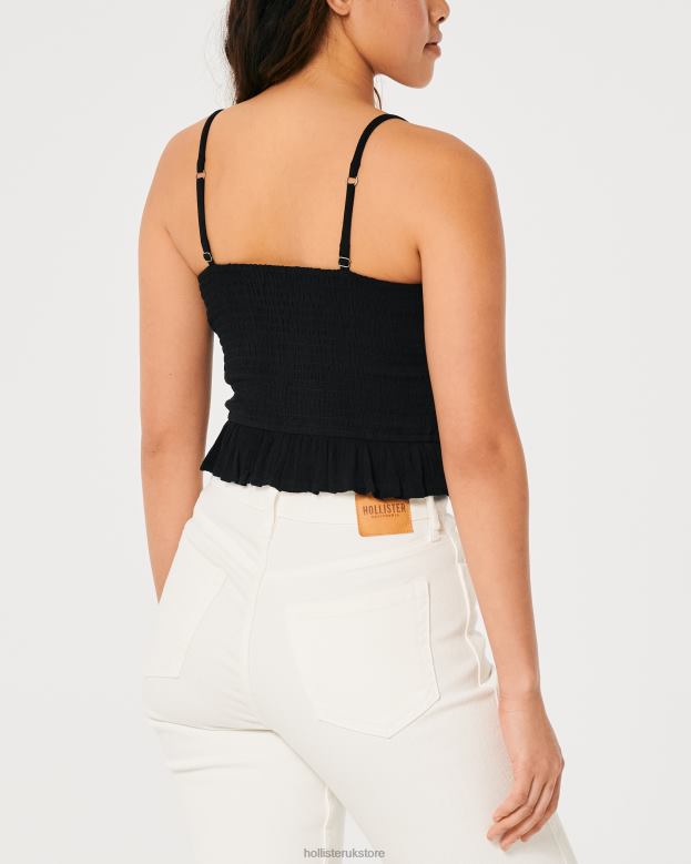 Tops Hollister Women Channeled Tank 48820140 Black