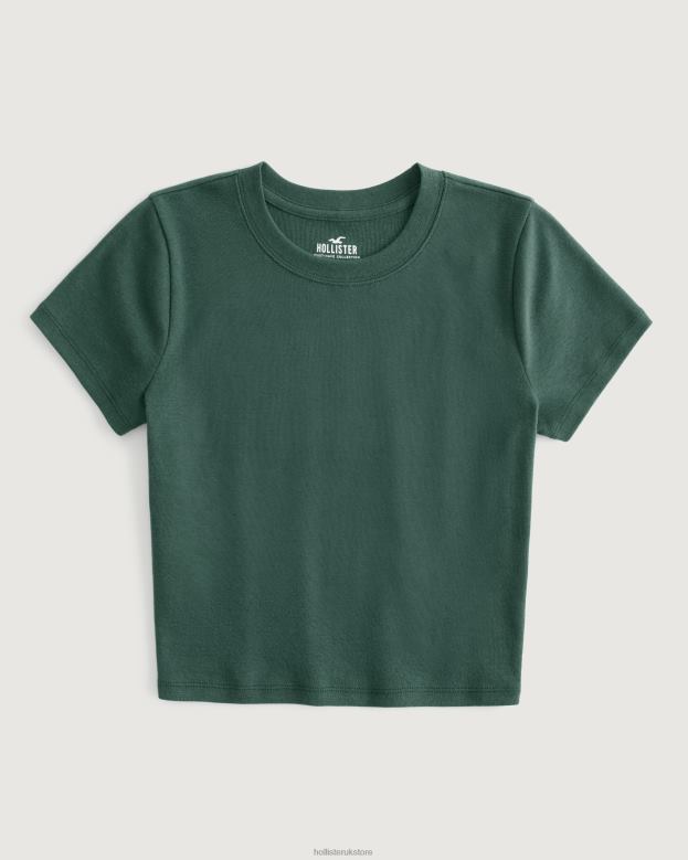 Tops Hollister Women Cotton Baby Tee 488207 Green