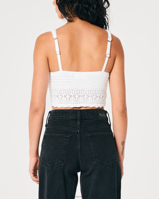 Tops Hollister Women Crochet V-Neck Bralette 4882084 White
