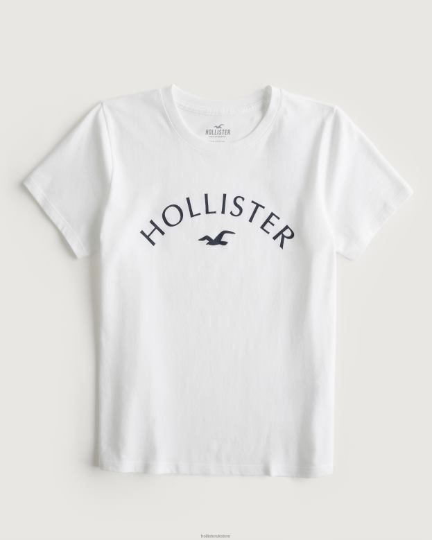Tops Hollister Women Easy Logo Graphic Tee 48820240 White