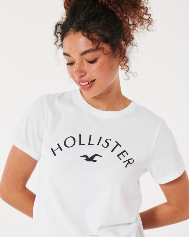 Tops Hollister Women Easy Logo Graphic Tee 48820240 White