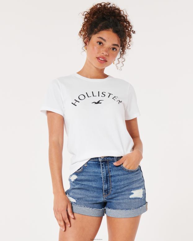 Tops Hollister Women Easy Logo Graphic Tee 48820240 White