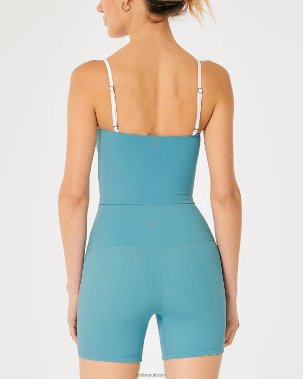 Tops Hollister Women Gilly Hicks Active Energize Tipped Tank 48820386 Turquoise