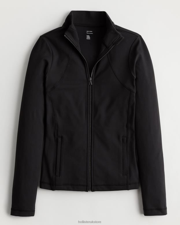 Tops Hollister Women Gilly Hicks Active Recharge Full-Length Jacket 4882057 Black