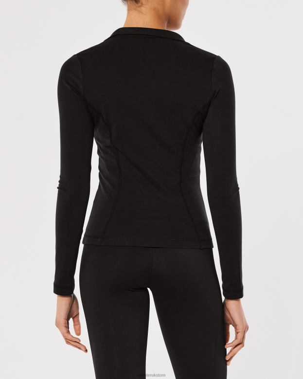 Tops Hollister Women Gilly Hicks Active Recharge Full-Length Jacket 4882057 Black
