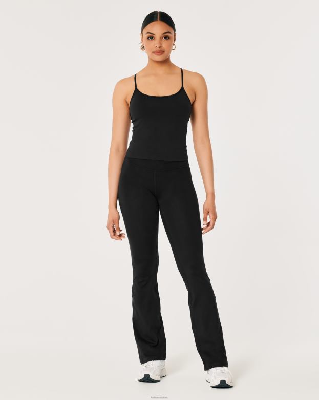 Tops Hollister Women Gilly Hicks Active Recharge Longer-Length Strappy Back Tank 48820196 Black