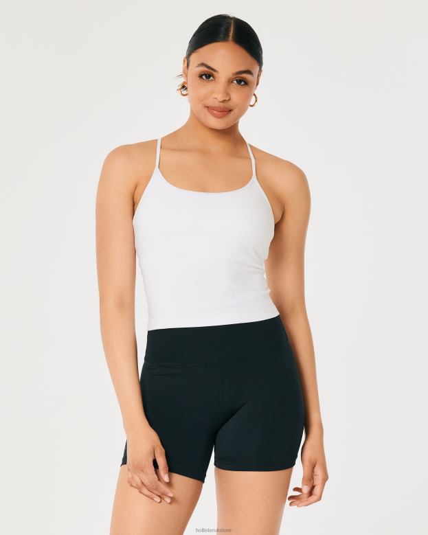Tops Hollister Women Gilly Hicks Active Recharge Longer-Length Strappy Back Tank 48820203 White