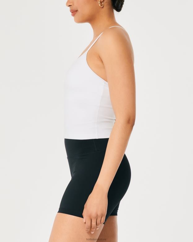Tops Hollister Women Gilly Hicks Active Recharge Longer-Length Strappy Back Tank 48820203 White