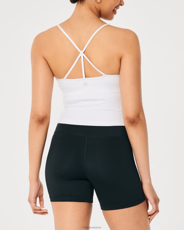 Tops Hollister Women Gilly Hicks Active Recharge Longer-Length Strappy Back Tank 48820203 White