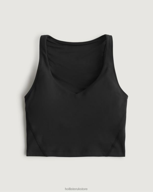 Tops Hollister Women Gilly Hicks Active Recharge Open-Back Tank 48820374 Black