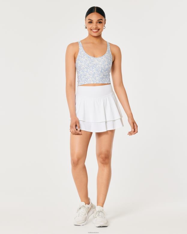 Tops Hollister Women Gilly Hicks Active Recharge Plunge Tank 48820300 Light Blue Floral