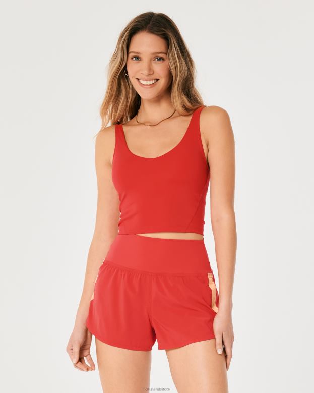 Tops Hollister Women Gilly Hicks Active Recharge Plunge Tank 48820369 Red