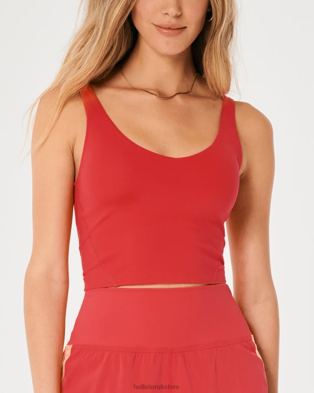 Tops Hollister Women Gilly Hicks Active Recharge Plunge Tank 48820369 Red