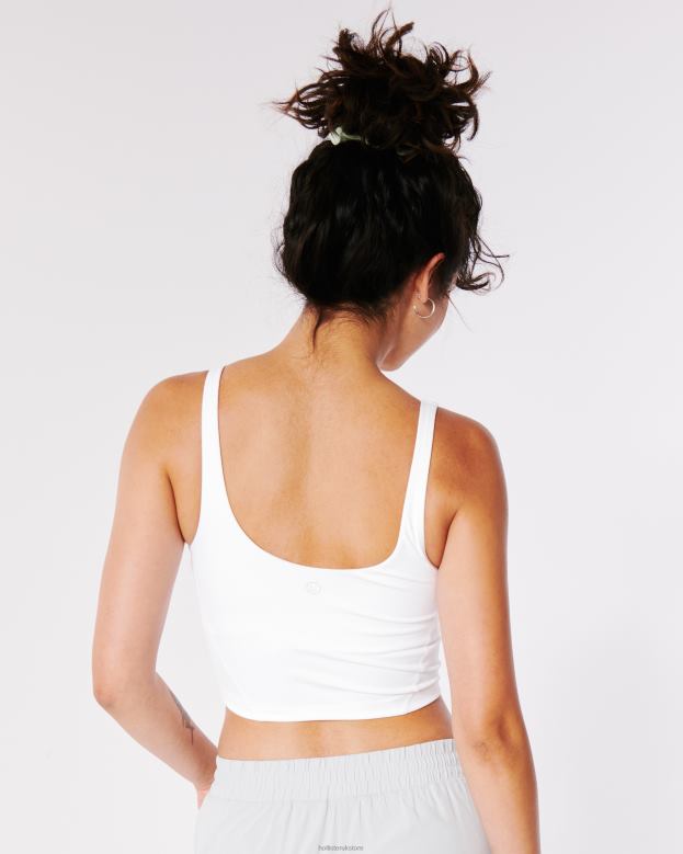 Tops Hollister Women Gilly Hicks Active Recharge Plunge Tank 4882070 White