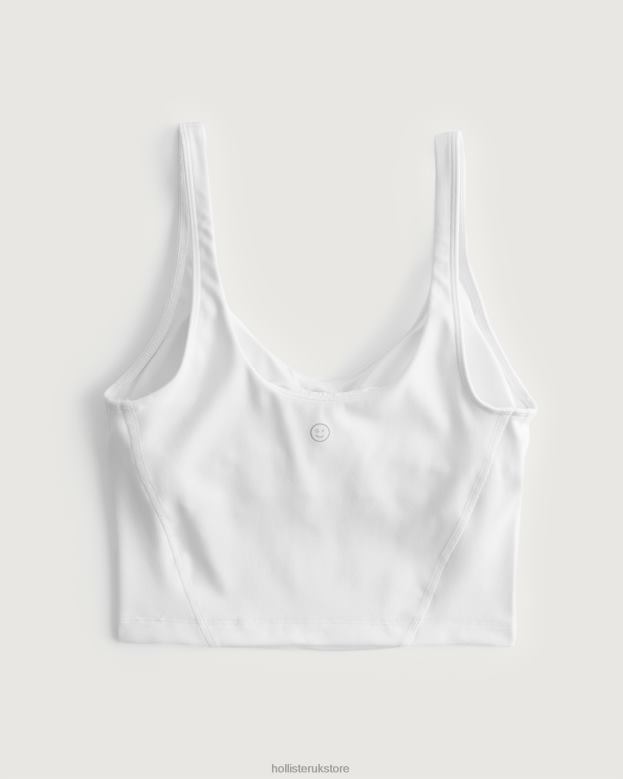 Tops Hollister Women Gilly Hicks Active Recharge Plunge Tank 4882070 White