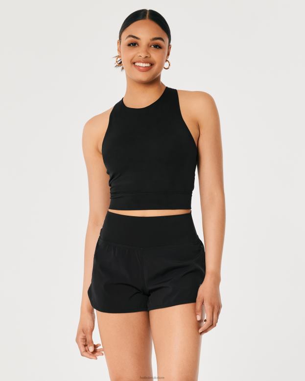 Tops Hollister Women Gilly Hicks Active Recharge Strappy High-Neck Tank 48820195 Black