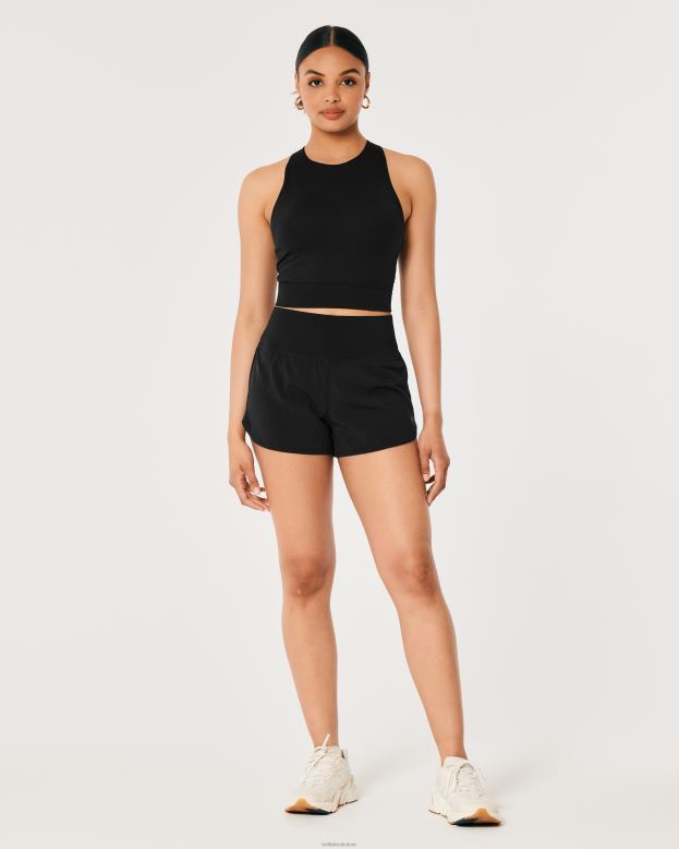 Tops Hollister Women Gilly Hicks Active Recharge Strappy High-Neck Tank 48820195 Black