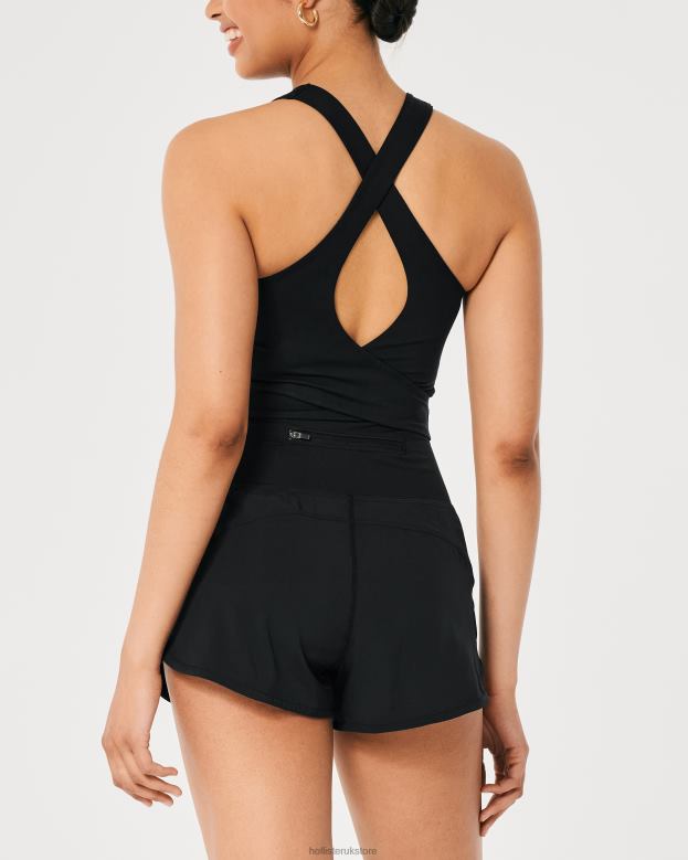 Tops Hollister Women Gilly Hicks Active Recharge Strappy High-Neck Tank 48820195 Black