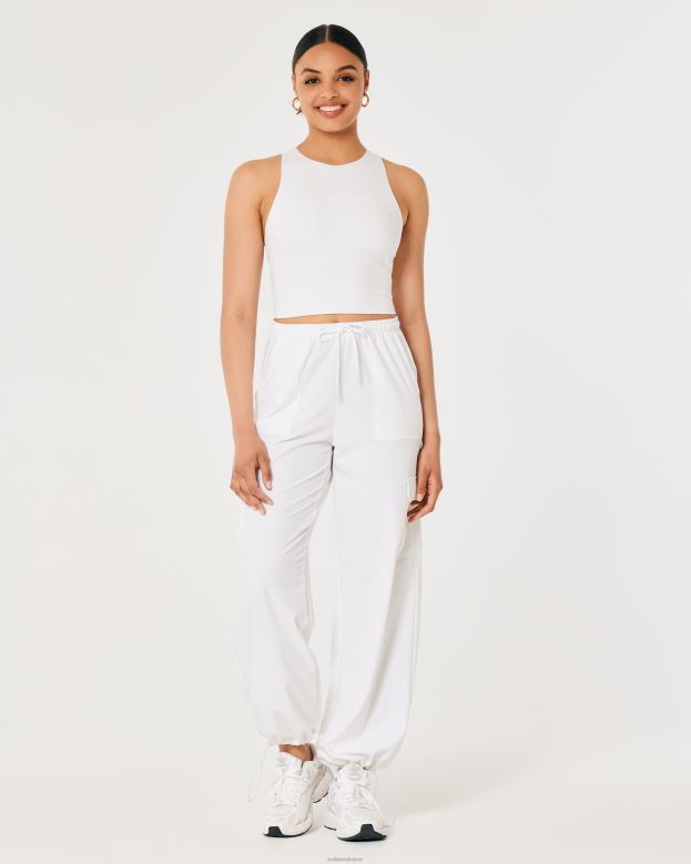 Tops Hollister Women Gilly Hicks Active Recharge Strappy High-Neck Tank 48820202 White