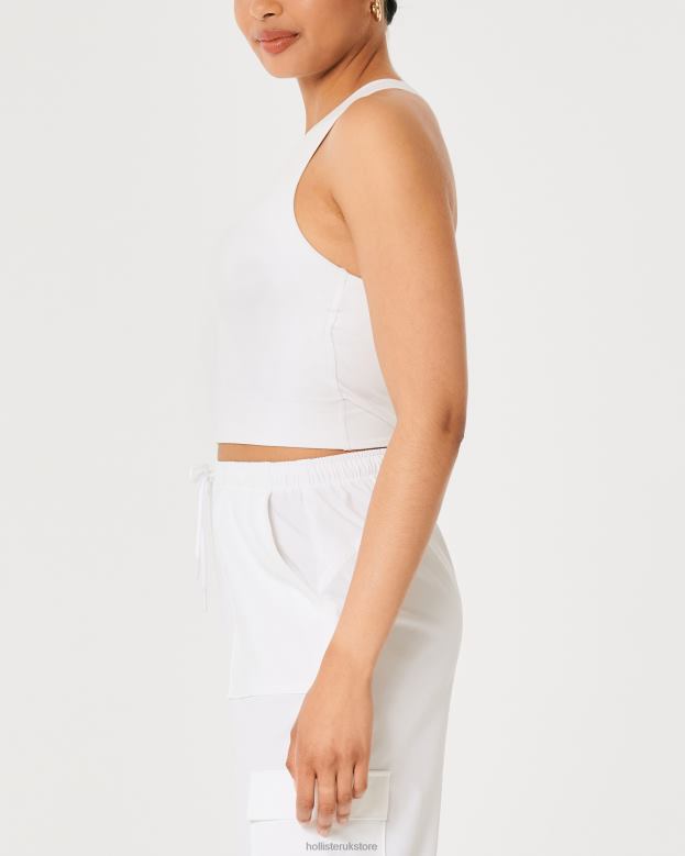 Tops Hollister Women Gilly Hicks Active Recharge Strappy High-Neck Tank 48820202 White