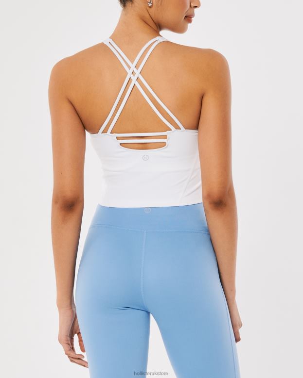 Tops Hollister Women Gilly Hicks Active Recharge Strappy Plunge Tank 48820152 White
