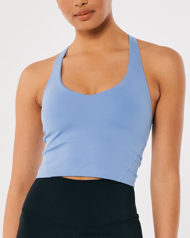 Tops Hollister Women Gilly Hicks Active Recharge Strappy Plunge Tank 48820179 Blue