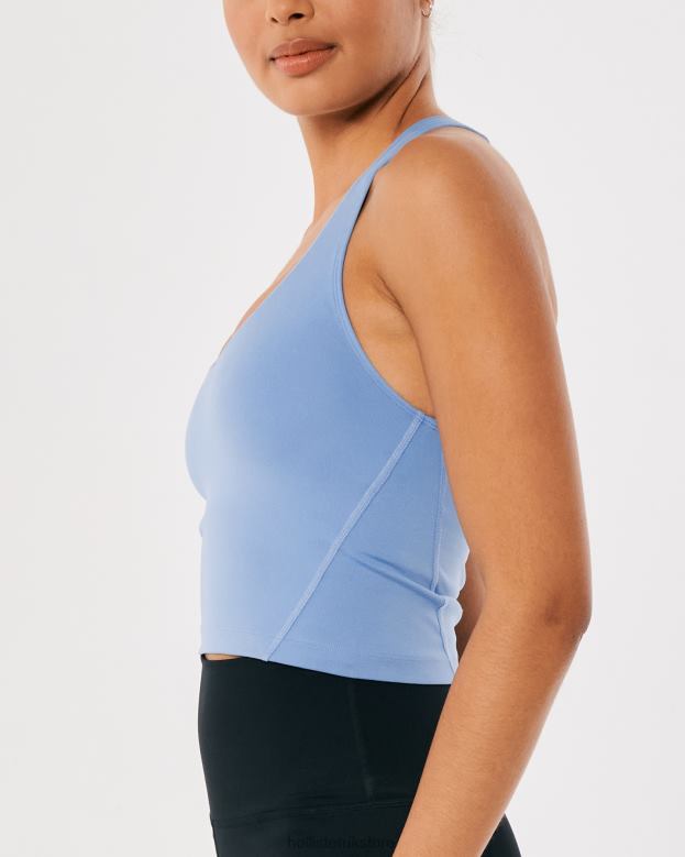 Tops Hollister Women Gilly Hicks Active Recharge Strappy Plunge Tank 48820179 Blue
