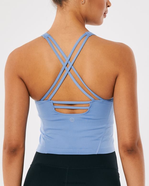 Tops Hollister Women Gilly Hicks Active Recharge Strappy Plunge Tank 48820179 Blue