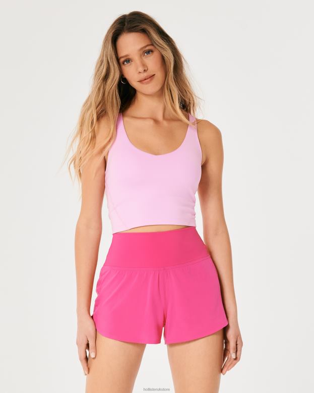 Tops Hollister Women Gilly Hicks Active Recharge Strappy Plunge Tank 48820361 Light Pink