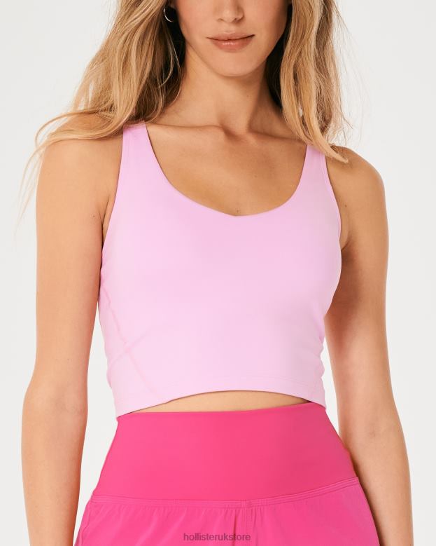 Tops Hollister Women Gilly Hicks Active Recharge Strappy Plunge Tank 48820361 Light Pink