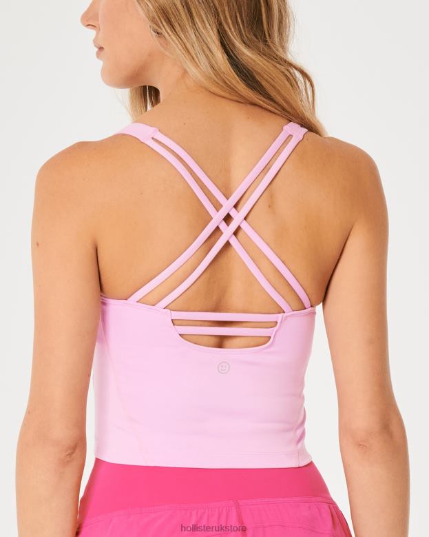 Tops Hollister Women Gilly Hicks Active Recharge Strappy Plunge Tank 48820361 Light Pink