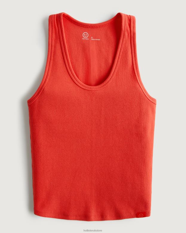 Tops Hollister Women Gilly Hicks Active Ribbed Tank 48820191 Red